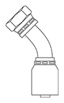 FJ45 Female JIC 37º Swivel 45º Elbow - Hose End
