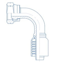 BSPXF90 BSP 60º Swivel 90º Elbow Female - British Standard Pipe Parallel - Hose End