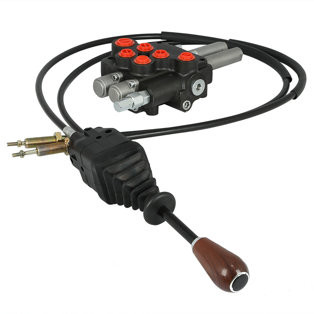 Hydraulic Control Valve w/2 Spool Valve 801pm/ 21gpm & 2 Cables
Remote Joystick