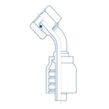 DLF45 - Light 24˚ Metric 45˚ Elbow Female