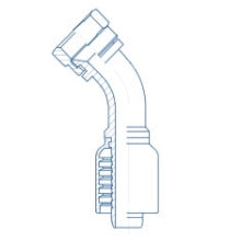 FJ45 Female JIC 37º Swivel 45º Elbow - Hose End