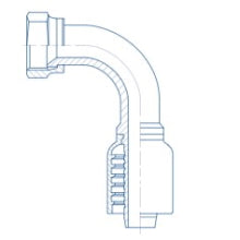 FJ90 Female JIC 37º Swivel 90º Elbow - Hose End