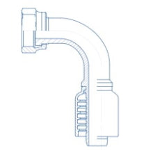 OF90 Female O-Ring Face Seal 90° ORFS Hose End