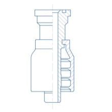 PA-FHSA Straight Flange Code 61 Hose End