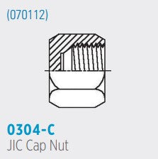 0403C FJ Cap, Female JIC Cap Nut