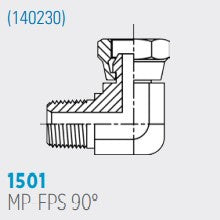 1501 MP-FPS 90° Male Pipe to Female Pipe Swivel Elbow NPT *
