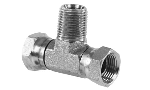 1601 MP-FPS-FPS, Male Pipe to Female Pipe Swivel to Female Pipe Swivel Tee NPT *