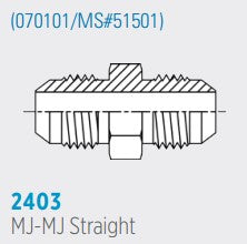 2403 MJ-MJ, Male JIC to Male JIC Straight *