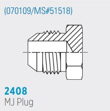 2408 MJ Plug, Male JIC Plug
