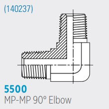 5500 MP-MP 90° Male Pipe to Male Pipe Elbow NPT *