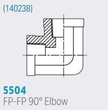 5504 FP-FP 90° Female Pipe to Female Pipe Elbow *