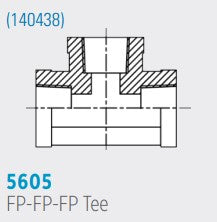 5605 FP-FP-FP, Female Pipe x3 Tee NPT