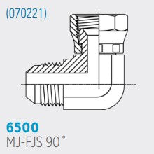 6500 MJ-FJS 90° , Male JIC to Female JIC Swivel Elbow *