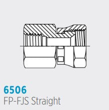 6506 FP-FJS,  Female Pipe to Female JIC Swivel Straight