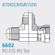 6602 MJ-FJS-MJ, Male JIC x Female JIC Swivel x Male JIC Tee *