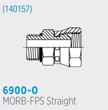 6900 MORB-FPS Straight, Male O-Ring Boss to Female Pipe NPT Swivel Straight